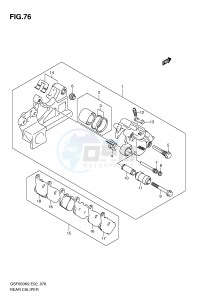 GSF650 (E2) Bandit drawing REAR CALIPER (GSF650AK9 SAK9 UAK9 SUAK9 AL0 SAL0 UAL0 SUAL0)