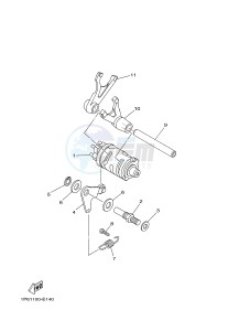 TT-R50E (1P6W 1P6X) drawing SHIFT CAM & FORK