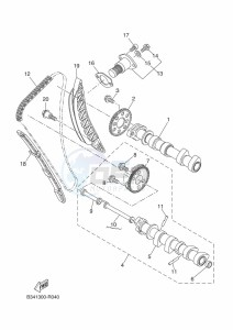 XSR700 MTM690 (BU33) drawing CAMSHAFT & CHAIN