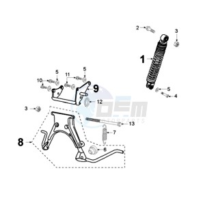 VIVA SL2C drawing REAR SHOCK AND STAND