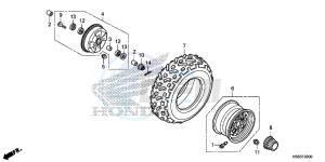 TRX250TMH Europe Direct - (ED) drawing FRONT WHEEL