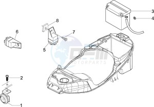 LX 150 4T ie E3 drawing Control switches - Battery - Horn