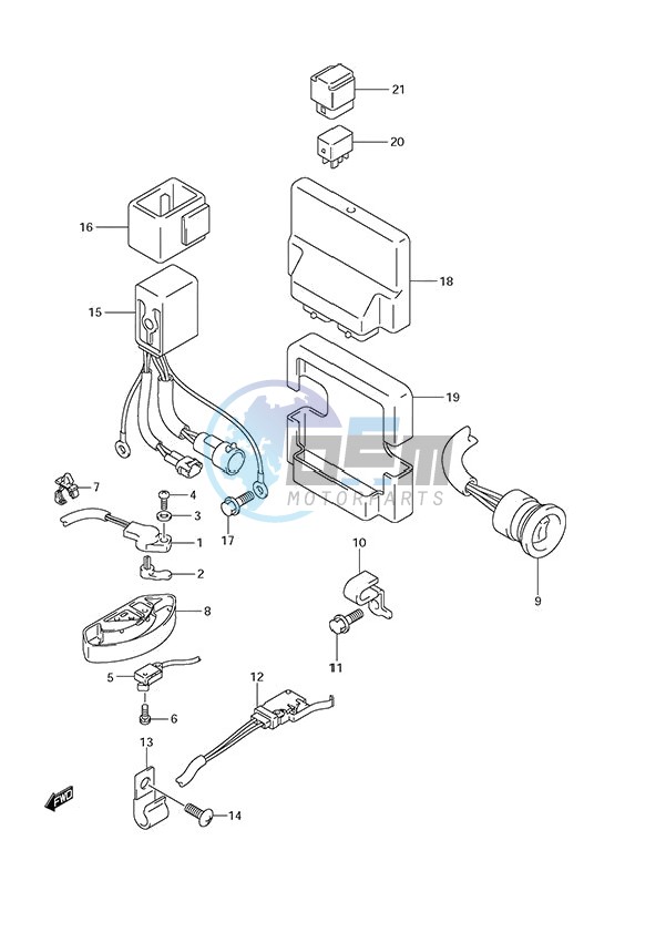 PTT Switch/Engine Control Unit