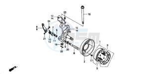 TRX90 SPORTRAX 90 drawing FRONT BRAKE PANEL