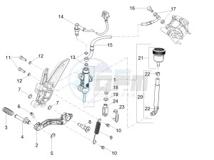 TUONO 125 4T E4 ABS (EMEA) drawing Rear master cylinder