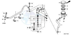 CBR600FC drawing REAR BRAKE MASTER CYLINDER (CBR600F)