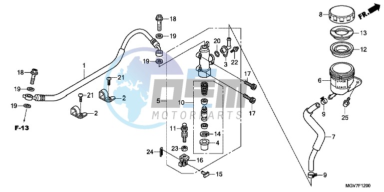 REAR BRAKE MASTER CYLINDER (CBR600F)