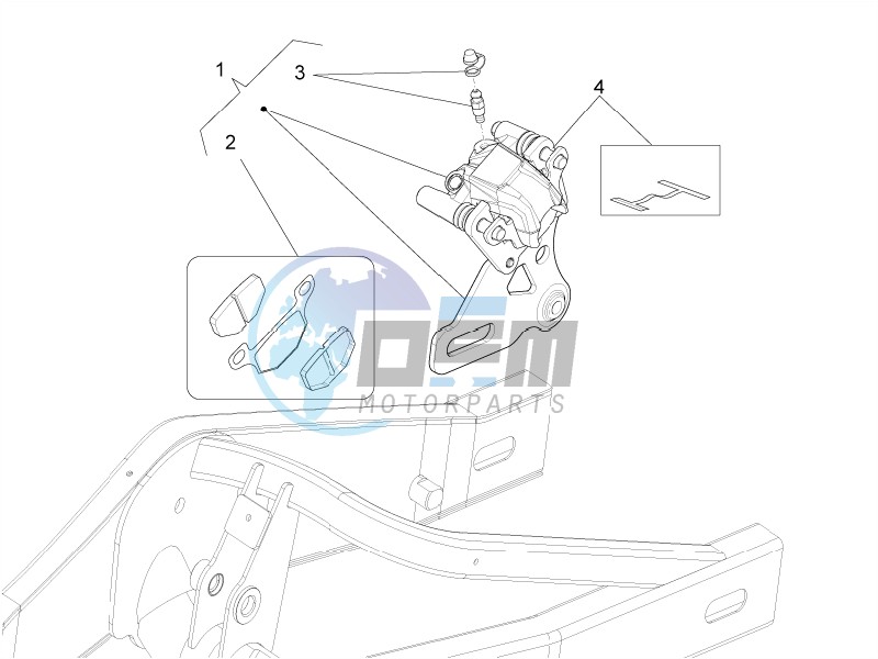 Rear master brake cylinder