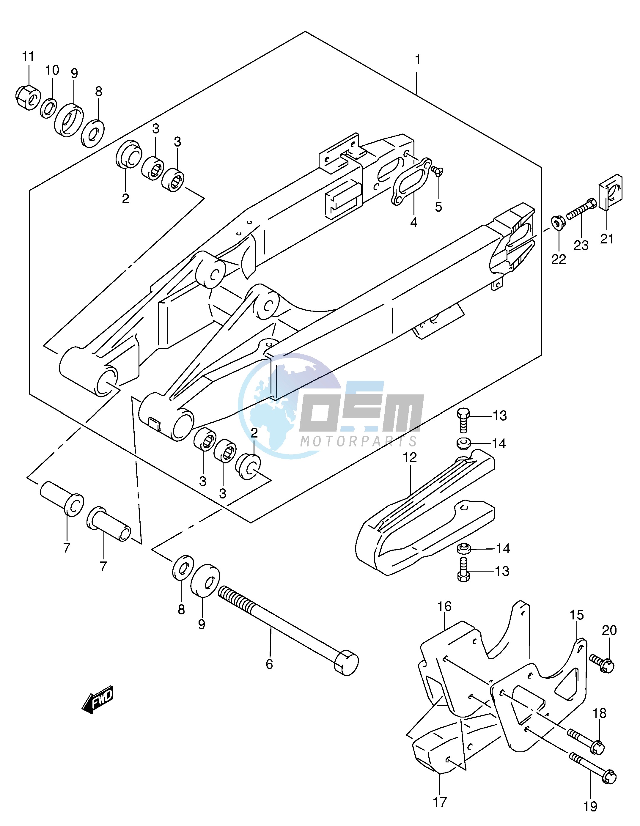 REAR SWINGING ARM (MODEL K4)