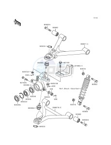 KLF 400 B [BAYOU 400 4X4] (B1-B3) [BAYOU 400 4X4] drawing FRONT SUSPENSION