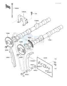 ZX 900 A [NINJA] (A3) NINJA 900 drawing CAMSHAFTS_CHAIN_TENSIONER