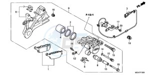 CBR600FAB CBR600F ABS E drawing REAR BRAKE CALIPER (CBR600FA)