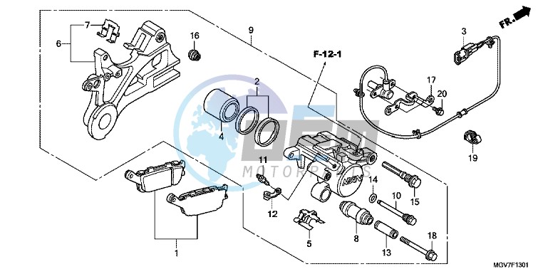 REAR BRAKE CALIPER (CBR600FA)