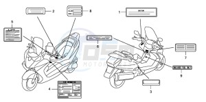 FJS600D 400 SILVER WING drawing CAUTION LABEL