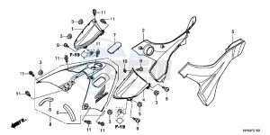 TRX420FPEC drawing SIDE COVER/TANK COVER