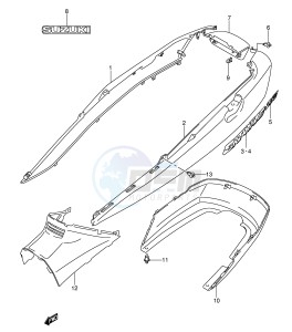 AN250 (E2) Burgman drawing FRAME COVER (MODEL K5 K6 E38)