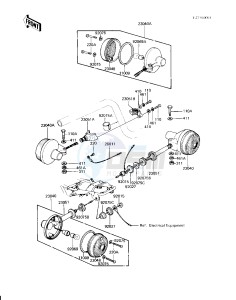 KZ 750 H [LTD] (H2-H4) [LTD] drawing TURN SIGNALS -- 81-83 H2_H3_H4- -