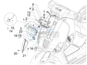 S 50 2T College drawing Head lights - Turn signal lamps