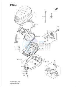 VL800 drawing SPEEDOMETER (VL800UEL1 E19)