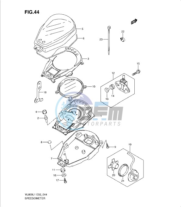 SPEEDOMETER (VL800UEL1 E19)