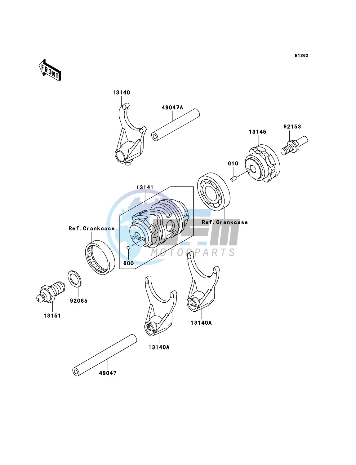 Gear Change Drum/Shift Fork(s)