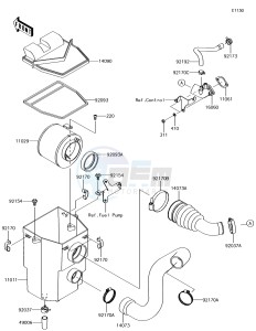 MULE SX KAF400JHF EU drawing Air Cleaner