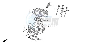 SFX50 drawing CYLINDER/CYLINDER HEAD