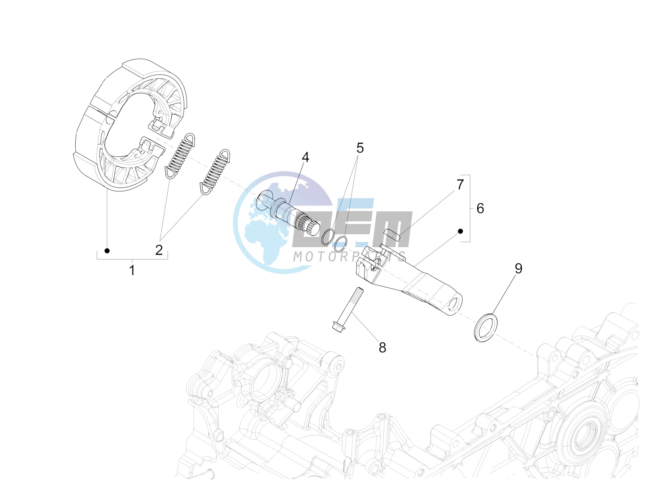 Rear brake - Brake jaw