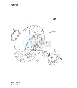 AN400Z drawing REAR WHEEL (AN400ZAL1 E2)