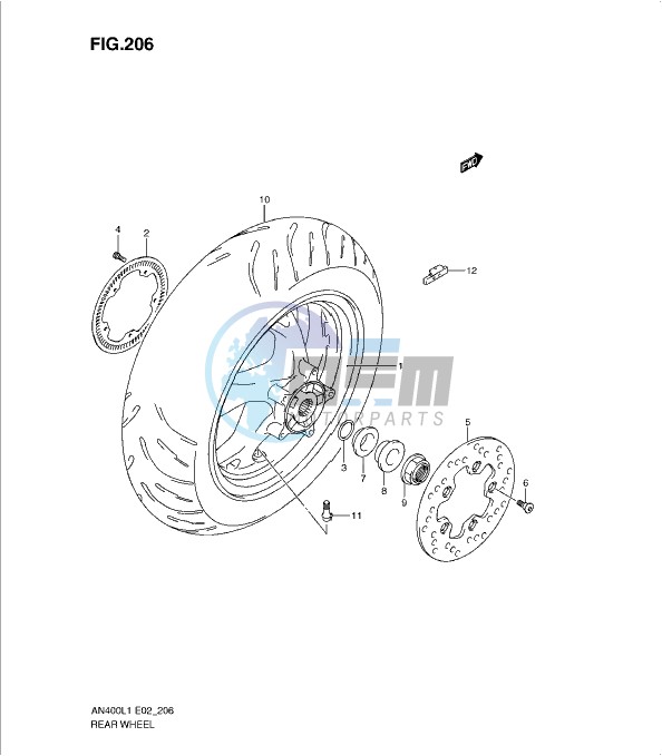 REAR WHEEL (AN400ZAL1 E2)