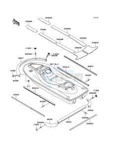 JET SKI STX-12F JT1200-D1 FR drawing Pads