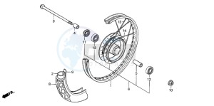 CG125 drawing FRONT WHEEL