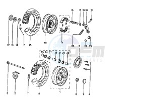 BUXY - 50 cc drawing WHEELS ROAD LELEU