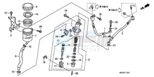 ST1300A9 France - (F / ABS CMF MME) drawing RR. BRAKE MASTER CYLINDER (ST1300A)