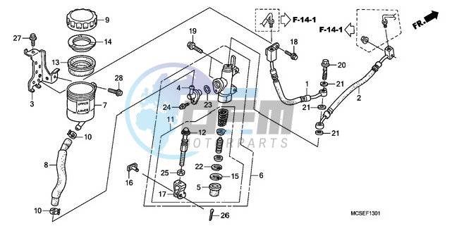 RR. BRAKE MASTER CYLINDER (ST1300A)