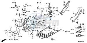 SH300D SH300i UK - (E) drawing FLOOR PANEL/ PILLION STEP