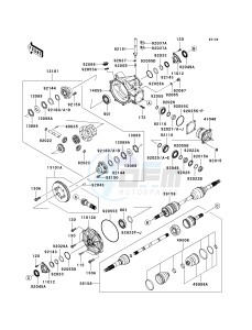 KAF 620 R [MULE 4010 TRANS4X4] (R9F-RAFA) R9F drawing DRIVE SHAFT-FRONT