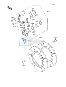 VN 750 A [VULCAN 750] (A10-A14) [VULCAN 750] drawing FRONT BRAKE