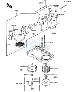 ZX 750 A [GPZ 750] (A1-A2) [GPZ 750] drawing OIL PUMP_OIL FILTER