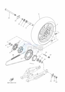 TRACER 7 35KW MTT690-U (B5T2) drawing REAR WHEEL