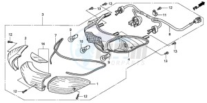 PES150 125 drawing REAR COMBINATION LIGHT