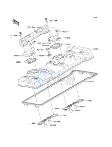 KRF 750 F [TERYX 750 4X4 NRA OUTDOORS] (F8F) C9FB drawing CYLINDER HEAD COVER