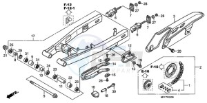 XL700V9 F / CMF drawing SWINGARM