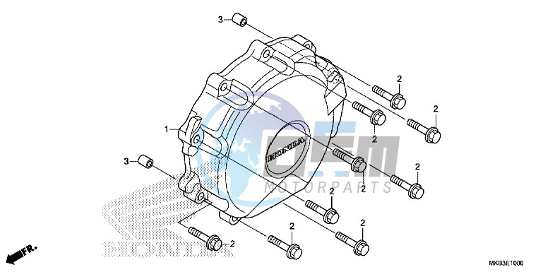 A.C. GENERATOR COVER ( CBR1000RR EXCEPT 2MA/ S)