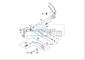 ZZR 250 (EU) drawing GEAR CHANGE MECHANISM