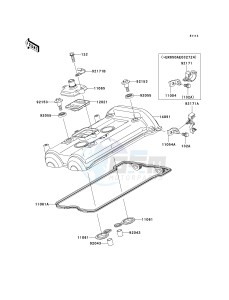 ER 650 A [ER-6N (AUSTRALIAN] (A6F-A8F) A6F drawing CYLINDER HEAD COVER