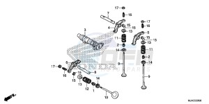 VT750C2SE Shadow - VT750C2S-E UK - (E) drawing CAMSHAFT/ VALVE (FRONT)