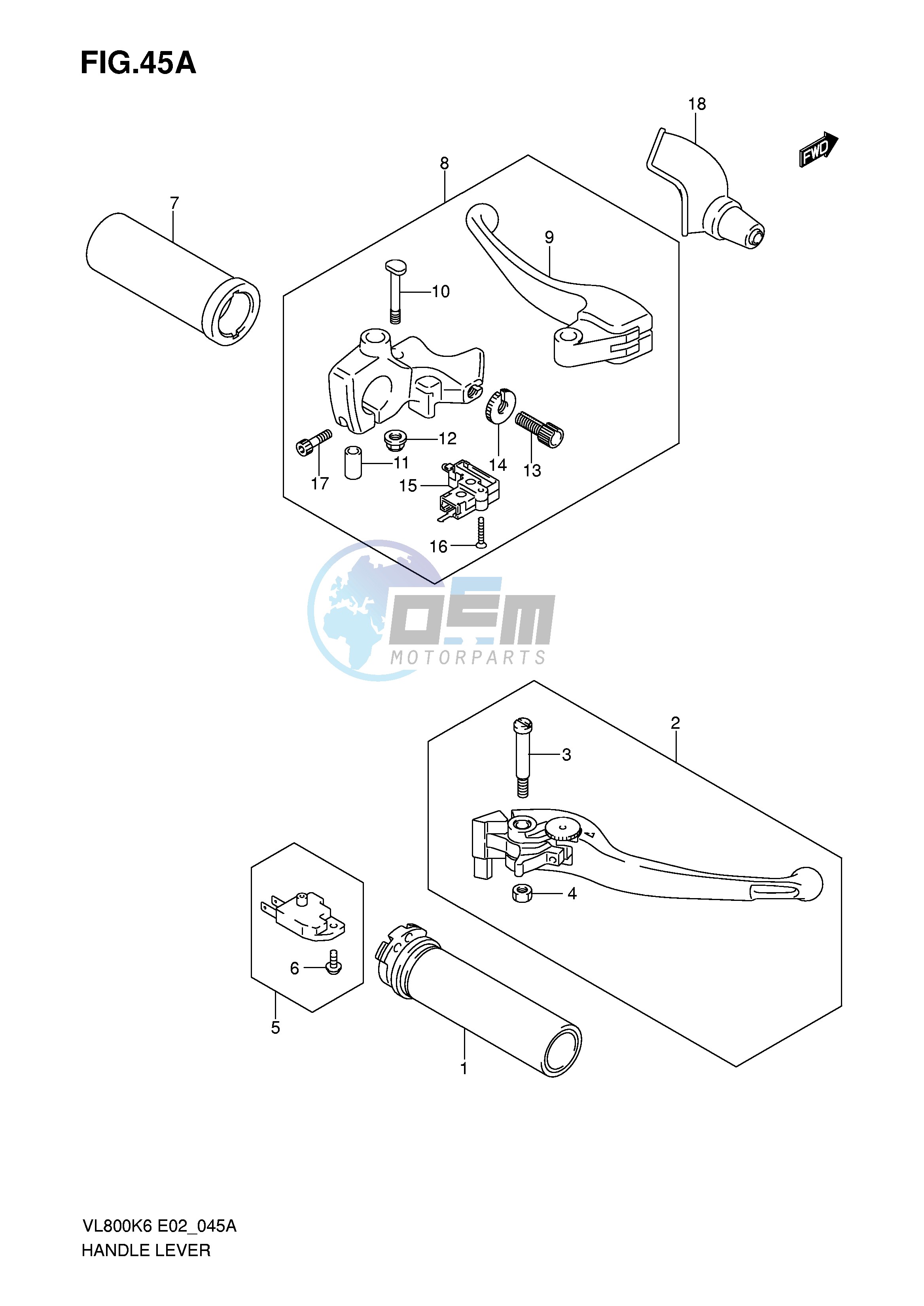 HANDLE LEVER (MODEL K7 K8 K9 L0)