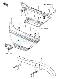 KZ 440 D [LTD BELT] (D1) [LTD BELT] drawing SIDE COVERS_BELT COVER -- 80 D1- -