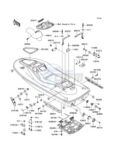 JET SKI STX-12F JT1200-D1 FR drawing Hull